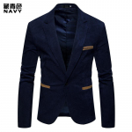 &Uuml;ksik West Fashion meeste velvetist v&auml;rvilahendusega vabaaja v&auml;ike jakk X03 M tumesinine