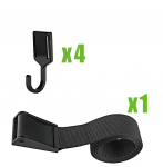 Piiri&uuml;lene puukonks: V&auml;ljas telkimis- ja rihmavarustus one strap + 4 hooks must