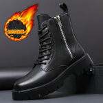 K&otilde;rge &uuml;laosaga Martini saapad Meeste talvised sametist suures suuruses puuvillased termokingad Meeste metallist topeltt&otilde;mblukuga Briti t&ouml;&ouml;riistasaapad 38