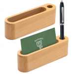 Puidust visiitkaardihoidja pliiatsipesaga lauaarvuti visiitkaartide statiivi memohoidik hoiukarbi kaardihoidja kontorisse