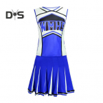 2 tk/komplekt Cheerleader Performance Outfit Varrukateta top seelikukomplekt High School Glee Club T&uuml;drukute Cheerleader kost&uuml;&uuml;m Varsity Cheerleader uhke kleit S punane