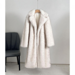 2024 s&uuml;gis-talv naiste pikendatud imitatsioonist karusnahast &uuml;likond krae mantel kunstkarusnahast imitatsiooniga kasukas S