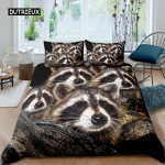 Pesukaru tekikott Armas loomateemaline voodipesukomplekt Nature Owl lohukott Wildlife Style King Size pol&uuml;estrist tekikate 150x200cm 3pcs
