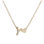 Initial Heart Necklace Heart Letter Kaelakee Isikup&auml;rastatud Monogramm Kaelakee O kuld