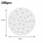 100 tk/kott &otilde;hufrit&uuml;&uuml;ri auruti vooderdised esmaklassilised perforeeritud puidumassist paberid mittenakkuvad aurutatavad korvimatid k&ouml;&ouml;giriistad White round 15cm