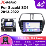 2 Din Android 13 Autoraadio DVD GPS Multimeedia Video M&auml;ngija WiFi 4G 8-tuumaline Kaamera DSP Carplay Suzuki SX4 S Cross 2013 - 2022 jaoks 8 core 4GB+64GB