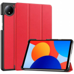 Xiaomi Redmi Pad SE 8.7 Case 2024 jaoks, uus PU-nahast kolmekordselt kokkupandav statiivi tahvelarvuti kate Funda Redmi pad se 8,7-tollise nutika &uuml;mbrise jaoks Redmi Pad SE 8.7 punane
