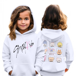 Laste mood vabaaja topp Stray Kids Korea kombineeritud tr&uuml;kiga pusa 150 valge