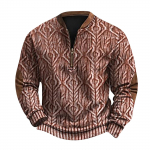 Meeste Retro Casual gradienttr&uuml;kiga kampsun L