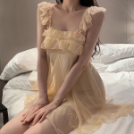 Pitsist Seksikas &Ouml;&ouml;riided Naiste Mini Kleit Volangidega &Ouml;&ouml;s&auml;rgid Pesu Loungewear Magus Jaapani &Ouml;&ouml;riided Pidžaamad Varrukateta Uus M