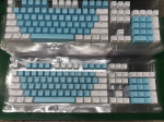 Kahev&auml;rvilised ABS-klahvistikud: Universaalne 104/87-klahv, l&auml;bipaistev mehaaniliste klaviatuuride jaoks 104-key keycaps valge/sinine