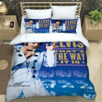 E-Elvis Presley Retro tr&uuml;kiga Voodipesukomplektid peen tarvikute komplekt tekikott voodikate komplekt voodipesukomplekt luksuslik s&uuml;nnip&auml;evakingitus AU Single 140x210cm