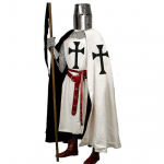 Meeste keskaegne mantel ja templi tuunika, Halloweeni r&uuml;&uuml;tli kost&uuml;&uuml;m, puuvillane kapuutsiga mantlim&uuml;ts K&auml;sitsi valmistatud keskaegne kleit, renessanss LAPR SCA L must