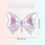 1pc/3pcs rainbow transparent bow balloons, wedding, gender reveal, baby shower, birthday party, Valentine's Day, anniversary, Other