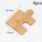 1 komplekt Puidust puslealuste puidust Jaapani teetseremoonia teetassihoidja P&ouml;&ouml;gipuust isolatsioonipadi Kreeka p&auml;hkli padi lauan&otilde;u Dekoor UUS 4pcs