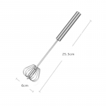 Hand Pressure Semi Automatic Mixer Whisk Egg Beater Stainless Steel Kitchen Accessories Tools Self Turning Cream Utensils Whisk