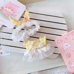 Armsad 17 cm Labubu nukuriided Mini pl&uuml;&uuml;sist nukukleit, komplekt Aksessuaaride kollektsioon Kingitus t&uuml;drukutele lastele for 17cm labubu doll kollane