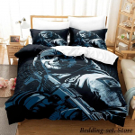 M&auml;ng Call of Duty Simon Ghost Riley Voodipesukomplekt Joonisfilm Anime Kolmeosaline Komplekt T&auml;iskasvanu Laps Magamistuba Tekikotikomplektid 3D Laske M&auml;ng EU Single 135x200cm
