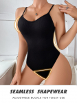 Superm&uuml;&uuml;k V kaelusega spagetirihmaga Bodysuit Compression Bodysuits Open Crotch Shapewear Salendav Body Shaper Smooth Out S must