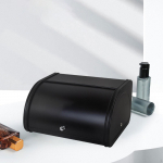 Leivakast Kaanega Hoidja Letile Suupistekonteiner K&uuml;psetatud Toodetele Pagari&auml;ri must