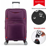 Universaalne ratastega suure mahutavusega kohver tugeva Oxfordi riidega, meeste ja naiste k&auml;rukohver, 24 ja 28 suurused, paroolilukuga. 22 inches lilla
