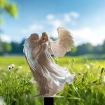 Angel Garden Stake Fairy Accessories Planter Collection Armas tahvelm&auml;rk 2D