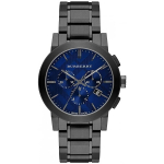 Burberry BU9365 kronograaf sinine numbrilauaga tumehall ioonkattega meeste k&auml;ekell 42 must