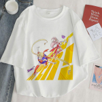 Jaapani Anime Kawaii T-s&auml;rk Naiste Tee Harajuku Aesthetics Valge Roosa Tops T-s&auml;rk 2022 Uus suvine mood naiste T-s&auml;rk L