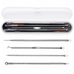 4PCS/set Stick Tweezer Loop Spoon for Face Extrusion of Acne Crush Against Pimple Extractor Blackhead Comedone From Acne on Face h&otilde;be