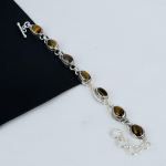 Peen Tiger Eye v&auml;&auml;riskivist k&auml;sitsi valmistatud 925 Sterling h&otilde;bedast k&auml;ev&otilde;ru, Tiigrisilma k&auml;ev&otilde;ru naisele, Unisex k&auml;ev&otilde;ru emadep&auml;eva kingitus 8"