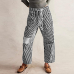 Naiste Hip Hop Baggy Laiad S&auml;&auml;red Keskmise Madala V&ouml;&ouml;kohaga Teksad Lahtised Poiss-s&otilde;bra Teksad Vintage Denim P&uuml;ksid L must