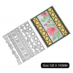 Aken Lilled Taust Metall H&otilde;bedane &Scaron;abloon Reljeeftr&uuml;kk L&otilde;iketerad DIY Scrapbookingu Paberialbumi Kaartide Valmistamiseks h&otilde;be