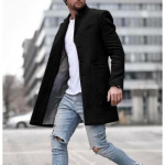 Kevadine uus meeste tasku mitmek&uuml;lgne igap&auml;evane retro p&uuml;stkrae keskmine pikk villane mantel meeste vabaaja mantel meeste riided 5XL