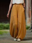 Johnature Naiste Vintage Bloomers P&uuml;ksid &Uuml;hev&auml;rvilised Patchwork Elastne v&ouml;&ouml;koht Kevadp&uuml;ksid Kvaliteetsed lahtised p&uuml;ksid L
