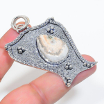 Solar Quartz Handmade 925 Sterling Silver Jewelry Pendant 2.52 l2g94