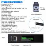 Juhtmevaba endoskoobi Wifi Borescope kontrollikaamera 1200P HD Ip68 veekindel ussikaamera 8 LED-iga Android Ios tahvelarvutile