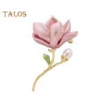 Magnoolia lillepross naistele Kunstlillede n&ouml;&ouml;pn&otilde;elad Faux Pearl emailiga m&auml;rgid Rev&auml;&auml;rin&otilde;elad jakkidele Kleidid Mantlid Aksessuaarid 1pc