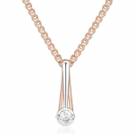 Luksuslik pikk kett, kuldne ja h&otilde;bedane segav&auml;rv, geomeetriline ripats, s&auml;delev tsirkoon, naiste pulmapeo isikup&auml;rased ehted