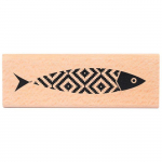 Tampon en bois Poisson g&eacute;om&eacute;trique - Graine cr&eacute;ative {couleur}