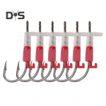 6/12 tk helendavat eluskreveti kinnituskonksu, vastupidav terasest, pimedas helendav okastega kalakonks, magevee soolase vee s&auml;ga ahvenakala p&uuml;&uuml;giks S 6pcs