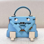 2025 Uus Ehtne Nahast Mosaiiknuku Kott V&auml;ike Koletise Kott Moodne Ja Armas &Uuml;he &Otilde;la Crossbody K&auml;ekott Naistele 20x7x13cm sinine