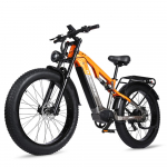 RANDRIDE YX80 2025 Electic Bike 1500W Peak E-MTB 48V20A 80KM Range M315-7 Speed & Hydraulic Brakes CST 26x4.0 Tires Lockable Suspension Fork oranž