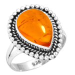 925 Sterling H&otilde;be S&otilde;rmus Naised V&auml;&auml;riskivi K&auml;sitsi valmistatud Ehted Aastap&auml;eva Kingitus Merevaik Amet&uuml;st Must On&uuml;ks Karneool Granaat Kvartskivi Roheline On&uuml;ks Kuldne Kivi 5.5 merevaigukollane