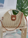 Mere&auml;&auml;rne Puhkus Retro Kootud Rannakott - Naiste K&auml;eshoitav &Otilde;lakott Crossbody