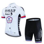 2025 Jalgrattas&otilde;idu Jersey Komplekt Team Bahrain Victorious Valge Suvine Jalgrattariietus Meeste Komplekt Maanteeratta S&auml;rk &Uuml;likond Jalgratta Traksikud 4XL