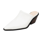 Naiste keskmise kontsaga muulad Terava ninaga Paksud sussid Stiilsed Seksikad Tigu-kontsad 2024 Uus S&uuml;gis Elegantne Stiil Slip-on kingad Zapatos Mujer 35 beež