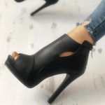 Seksikad Super K&otilde;rge Kontsaga Kingad Naistele Avatud Varba Sandaalid Mood 2024 Peo S&uuml;gisesed Kingad Pumbad Uued K&auml;imisega Kleit Elegantne Naiste Zapatos 36 must