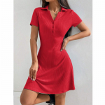 Suvine uus Polo kraega naiste kleit vabaaja slim &uuml;hev&auml;rviline magus preppy stiil Bodycon l&uuml;hike seelik moekas elegantne A-l&otilde;ikeline kleit M