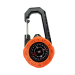 Hiking Compass Accurate Lightweight Glow in The Dark Outdoor Tool with Carabiner Clip for Travel kollane