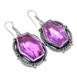 Pink Kunzite Handmade 925 Sterling Silver Jewelry Earring 2.09 d6b40